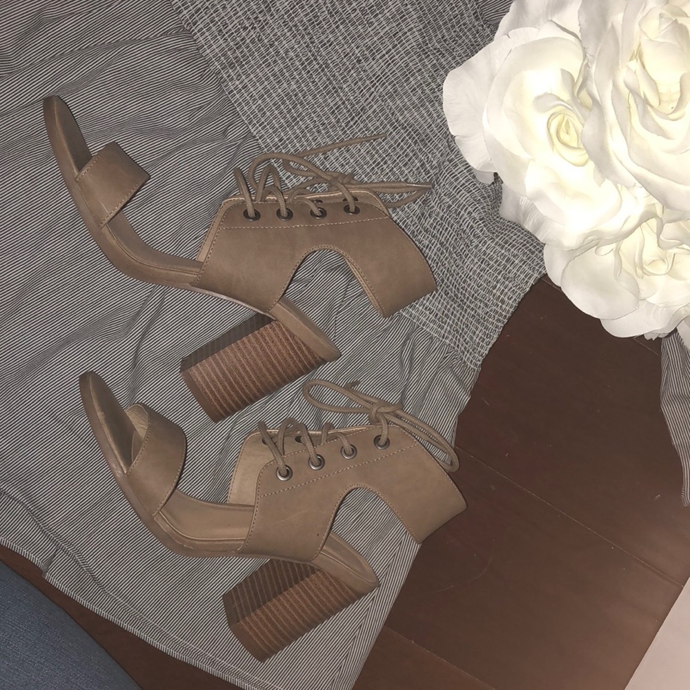 Cute and trendy block heel open toe shoes